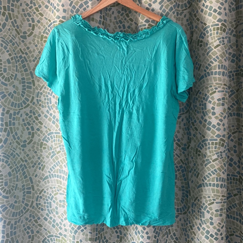3 For 15🎈GAP Ruffled Neck T Shirt XL - Picture 4 of 4